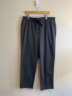 Gray Plaid Drawstring Women’s Pants
